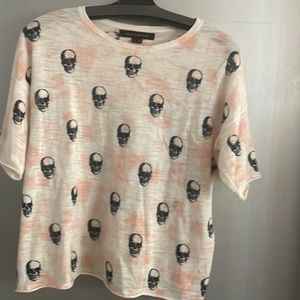 Skull Cashmere linen top.